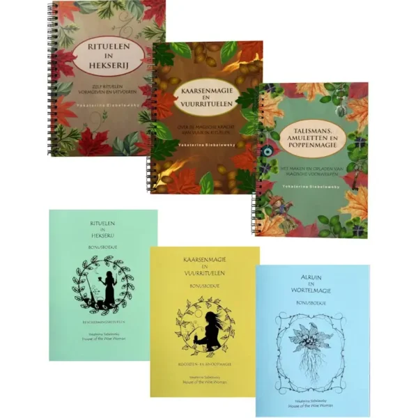 set van 3 heksenboeken over rituelen en magie